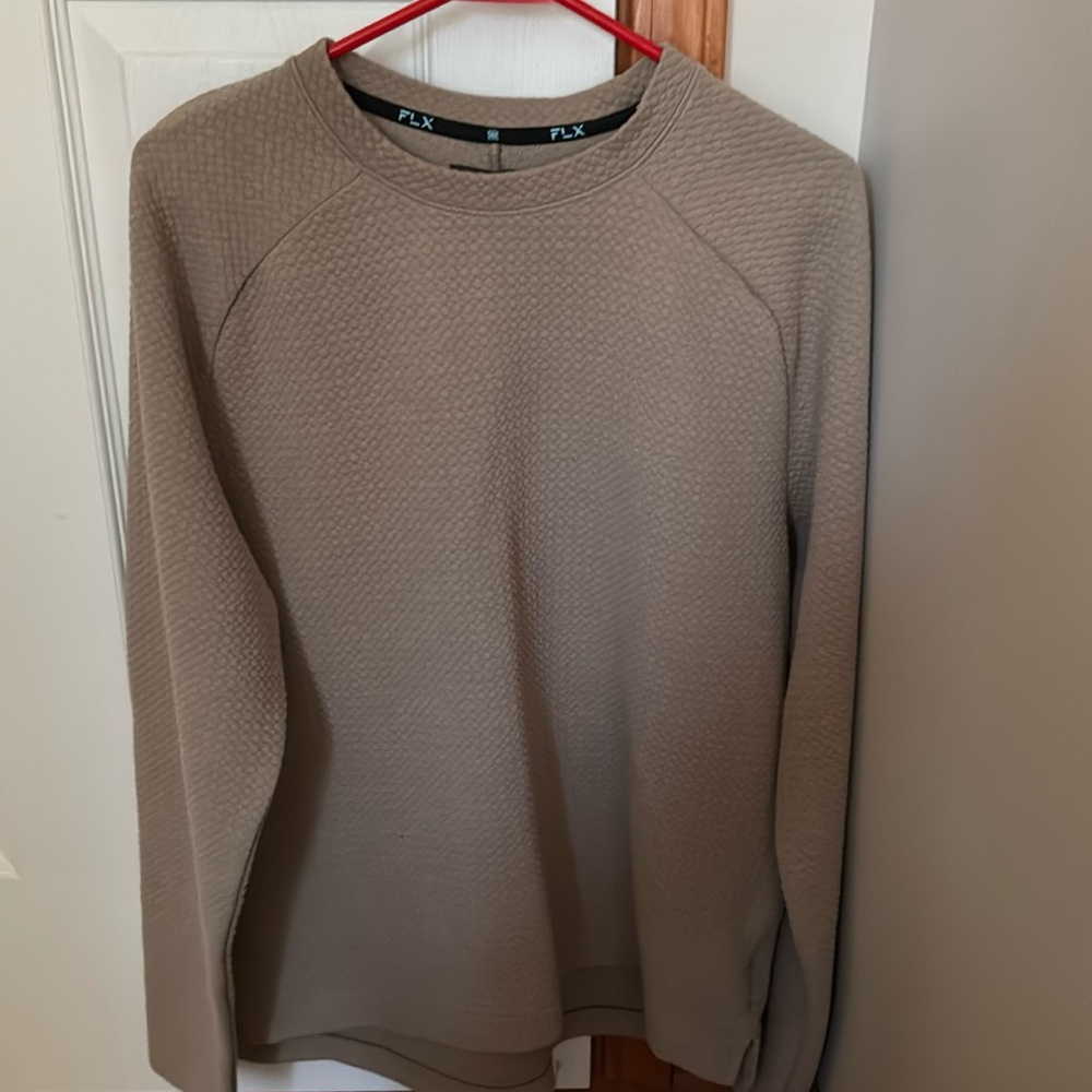 FLX brand Men’s long sleeve textured shirt, size medium